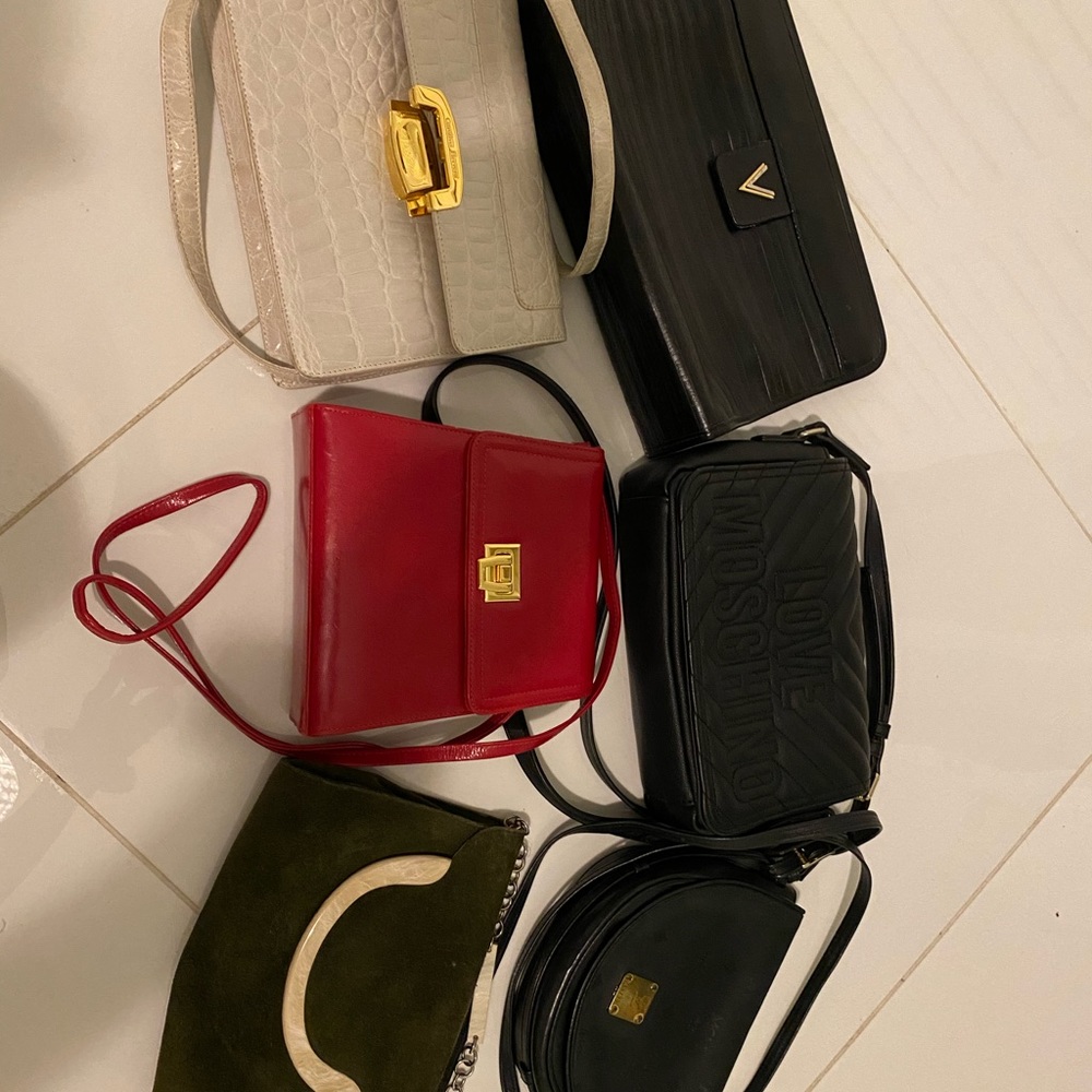 Lot of 6 bags , Carolina Herrera,moschino, MCM,